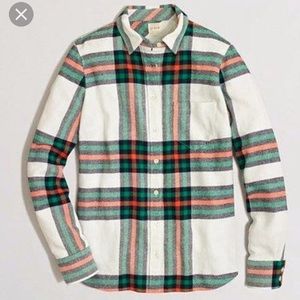 J. Crew Factory Rock Salt Plaid Flannel